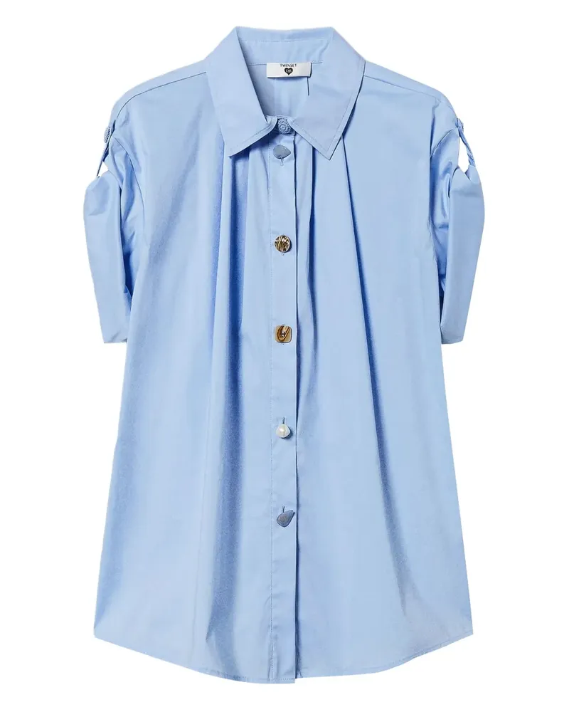Twin-Set Hemd mit gerollten Ärmeln - Blau Blau