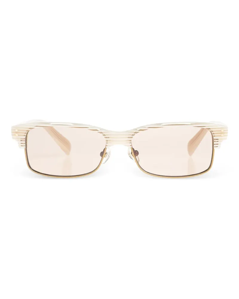 Jacquemus Sonnenbrille mit eckigem Gestell - Nude Nude