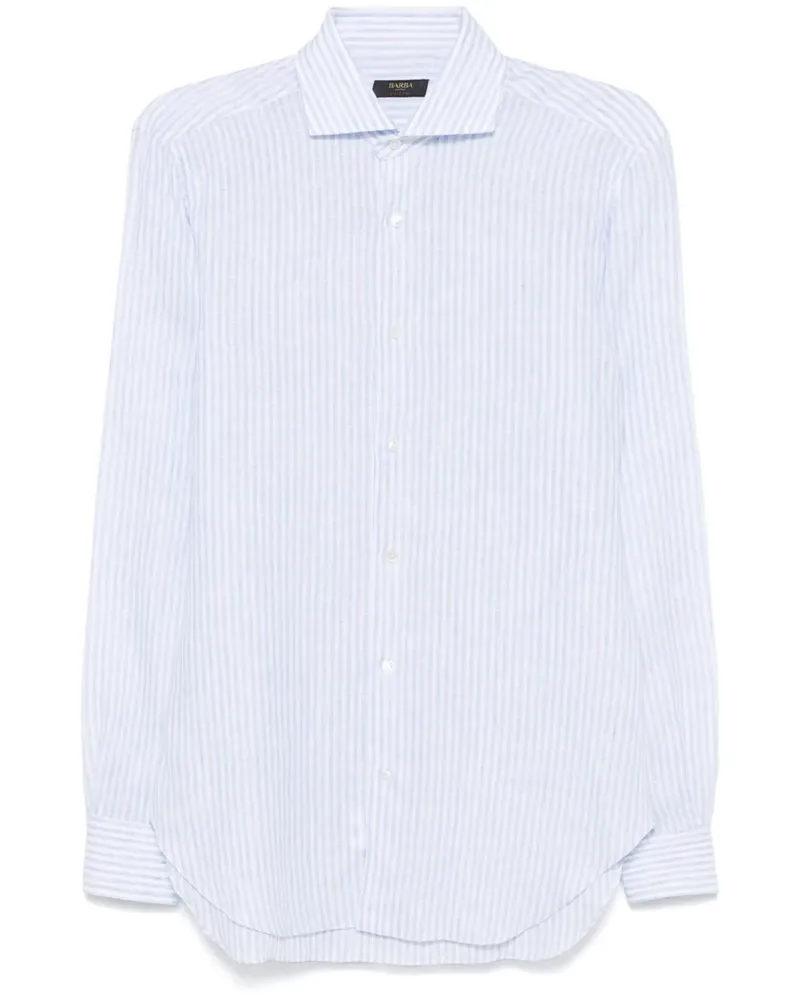 BARBA Gestreiftes Hemd - Blau Blau