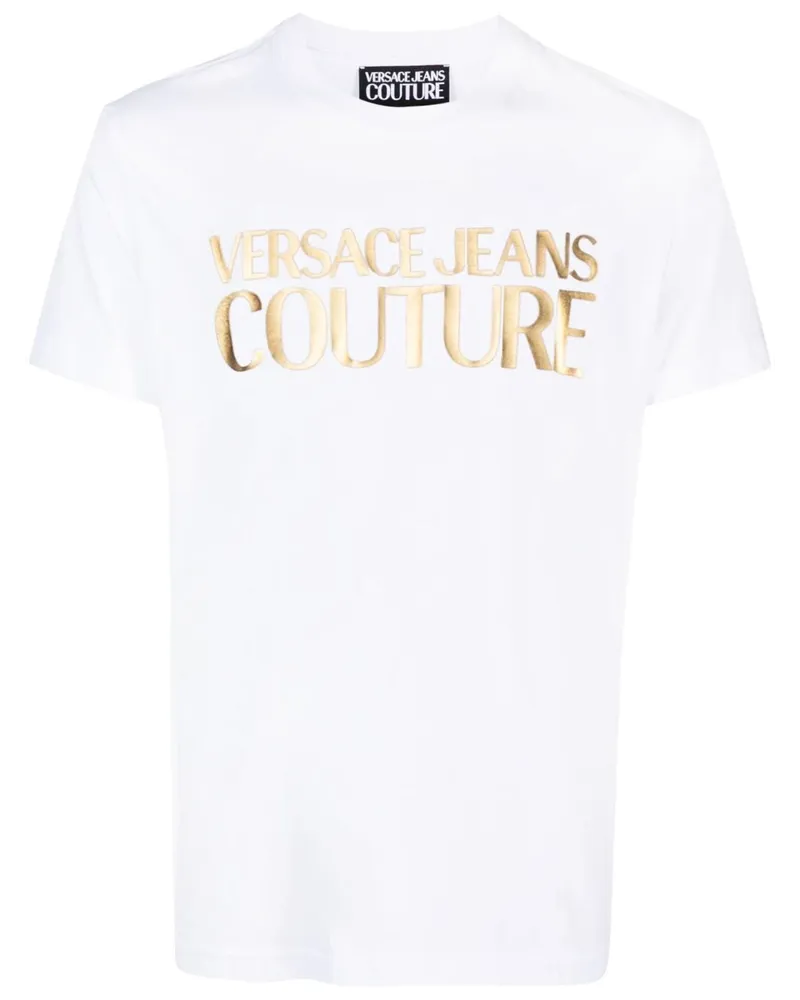 Versace Jeans T-Shirt mit Logo-Print - Weiß Weiß