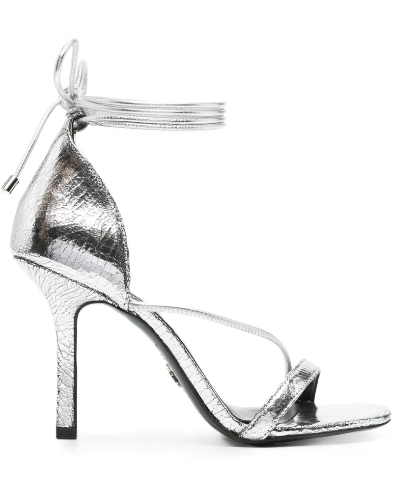 Patrizia Pepe 95mm tie sandals - Silber Silber