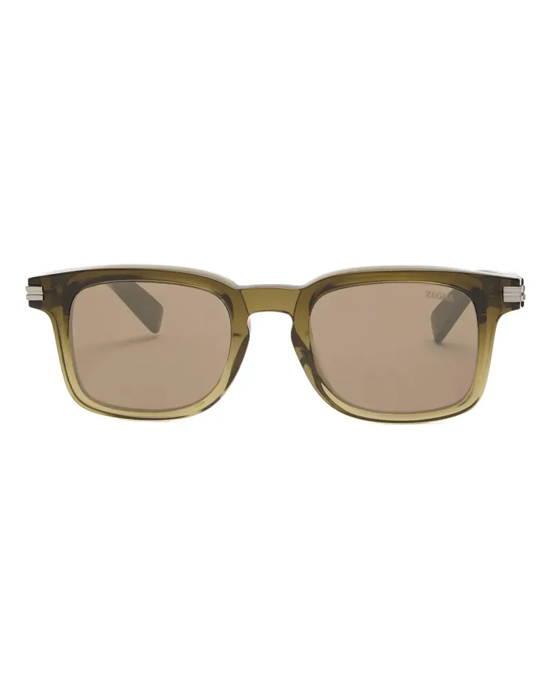 Ermenegildo Zegna Sonnenbrille mit D-Gestell - Grün Grün