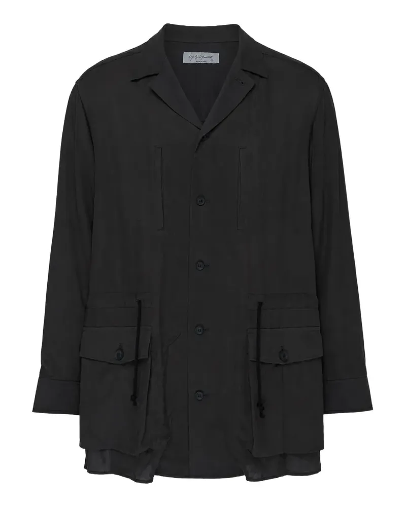 Yohji Yamamoto Jacke mit offenem Kragen - Schwarz Schwarz