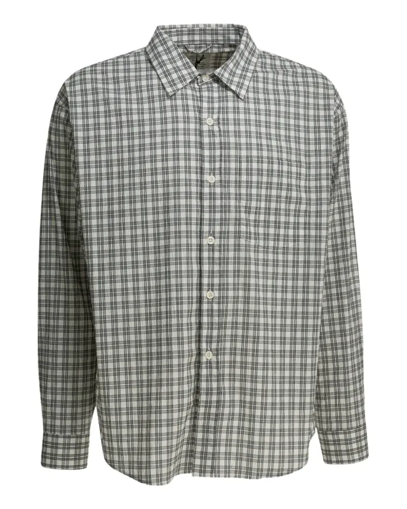 Mfpen Executive check-print cotton shirt - Nude Nude