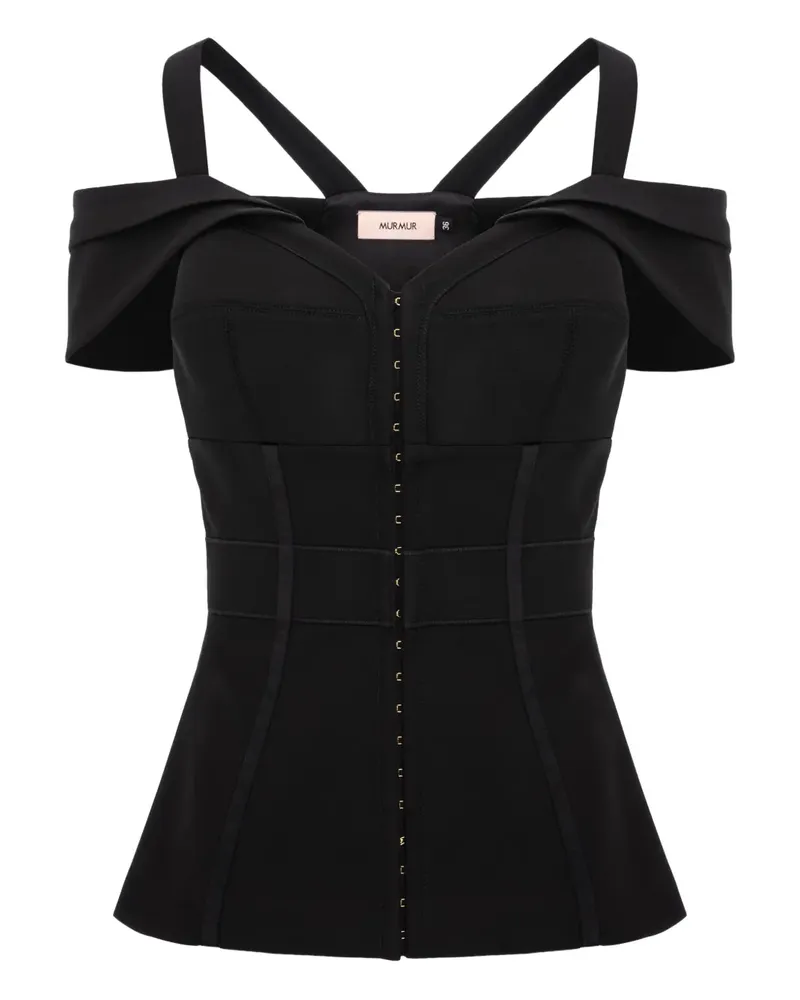 Murmur Geknöpftes Candy Oberteil mit Trägern - Schwarz Schwarz
