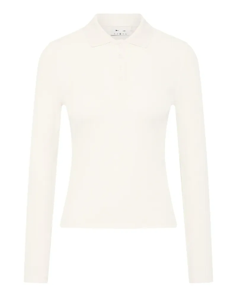 The Upside Cruz ribbed-knit polo shirt - Nude Nude