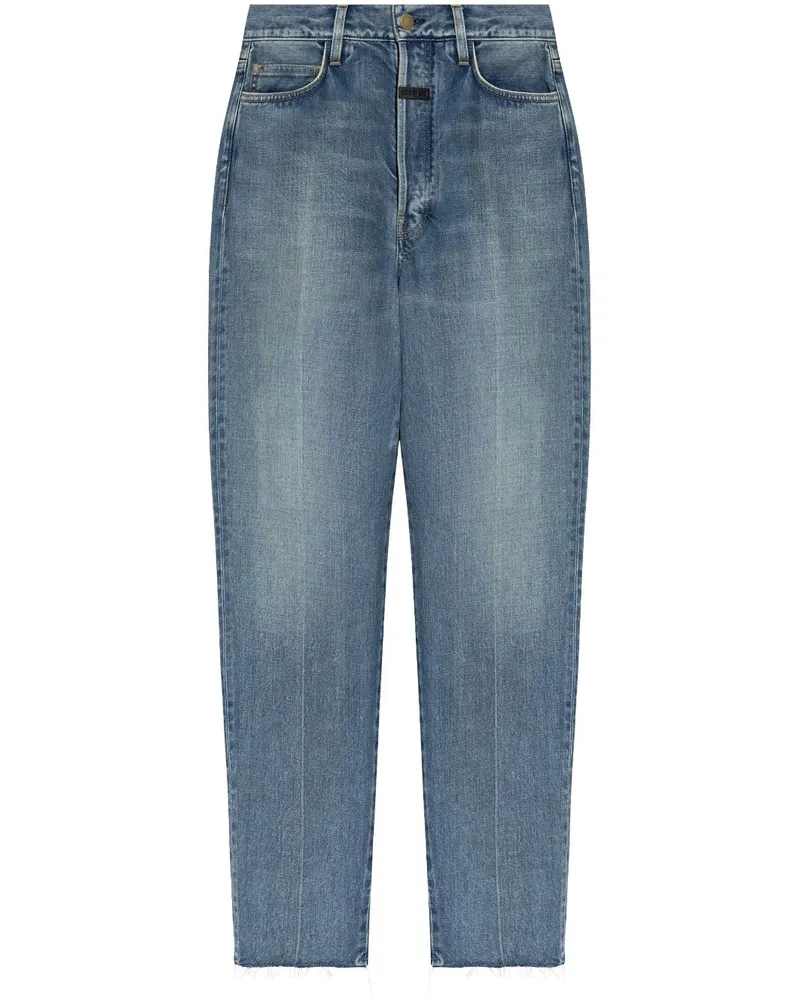 Fear of God Straight-Leg-Jeans mit Logo - Blau Blau