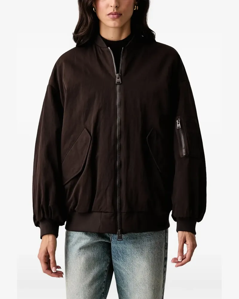 Armani Exchange Blouson mit Logo-Stickerei - Braun Braun