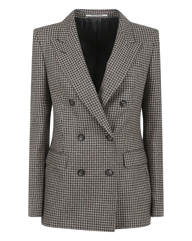 Tagliatore houndstooth-pattern double-breasted blazer - Braun Braun
