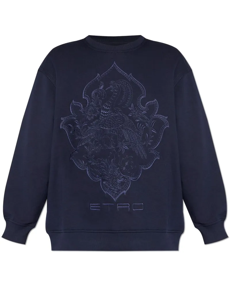 Etro Sweatshirt mit Logo-Stickerei - Blau Blau
