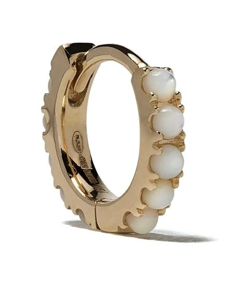 WHITE BIRD 18kt 'Ismène' Goldcreole mit Perle Gold