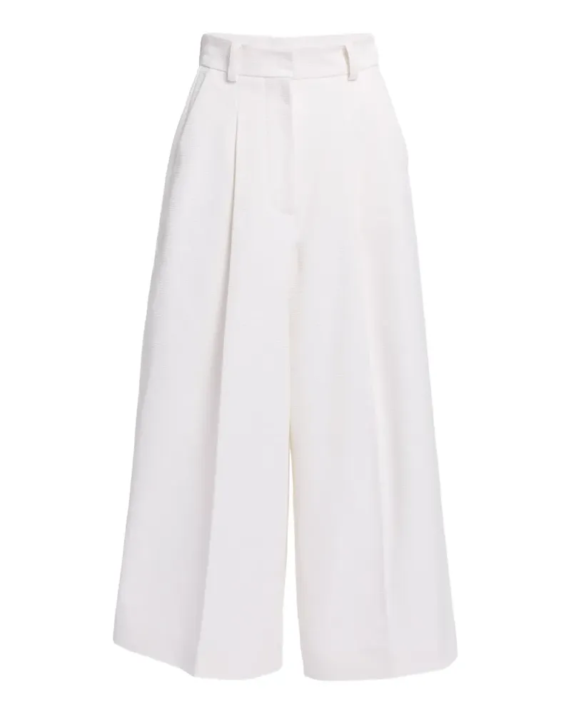 Elie Saab Cropped-Hose aus Baumwolle - Weiß Weiß