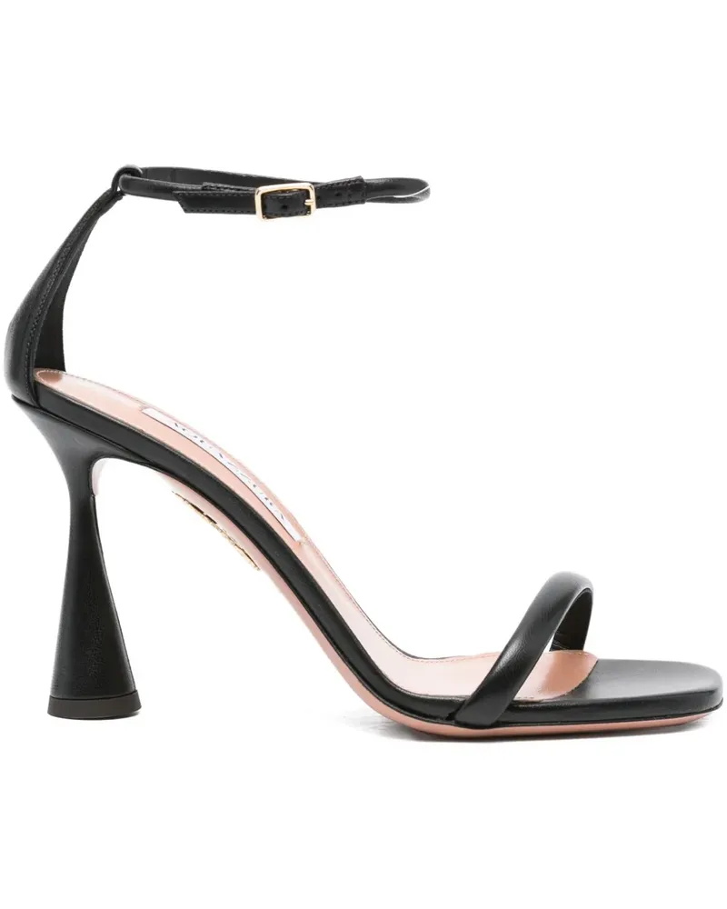 Aquazzura Hot Sandal Sandalen mit Knöchelriemen 95mm - Schwarz Schwarz
