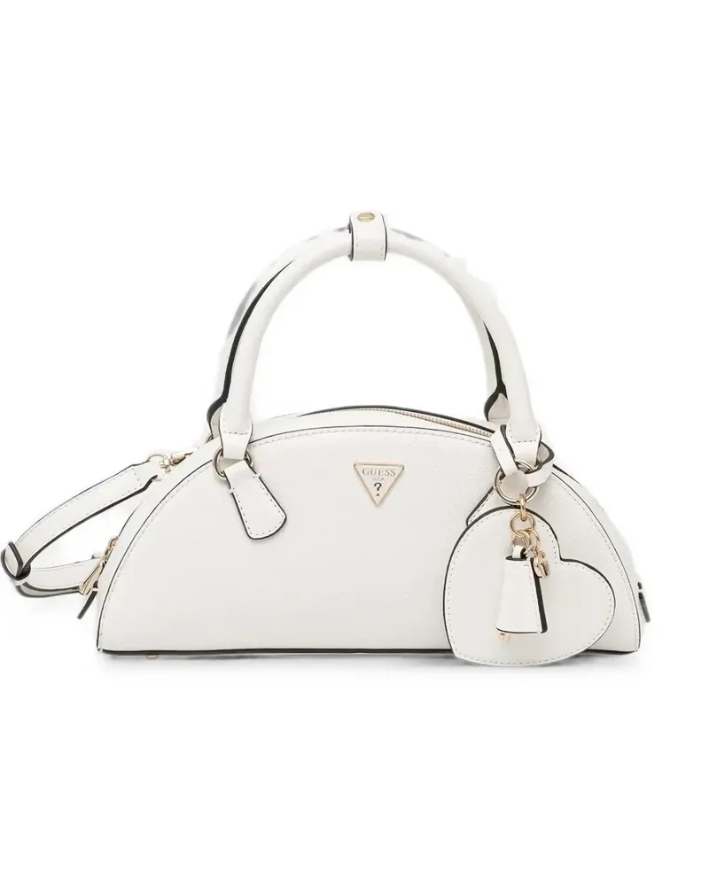 Guess Isobel Tote Bag mit Herzanhänger - Weiß Weiß
