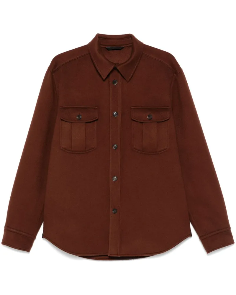 Brioni Gebürstetes Hemd - Braun Braun
