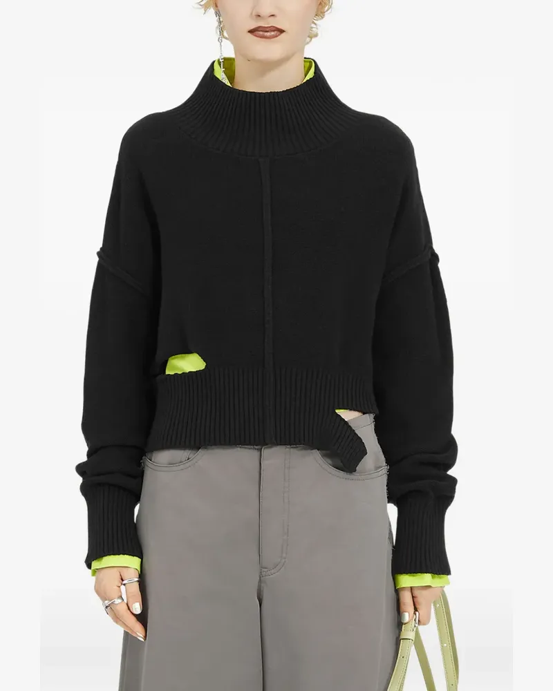 Maison Margiela Pullover mit Cut-Outs - Schwarz Schwarz