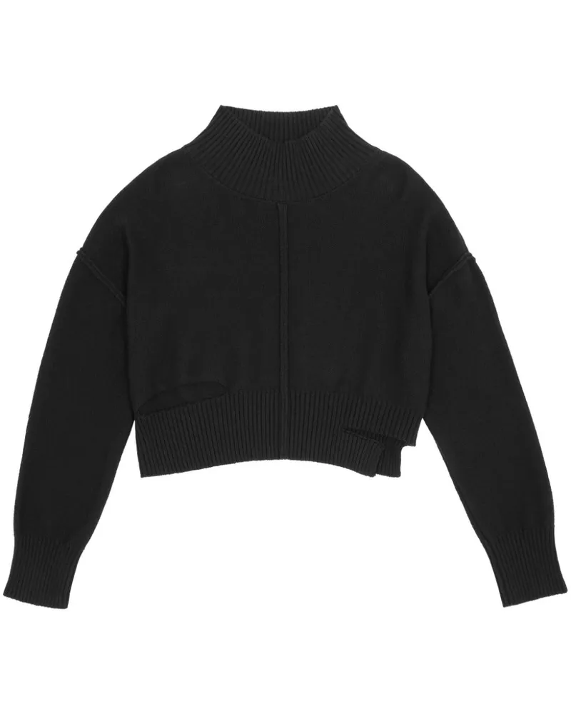 Maison Margiela Pullover mit Cut-Outs - Schwarz Schwarz