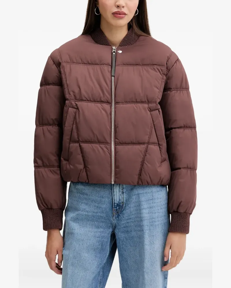 HUGO BOSS Gefütterte Jacke mit Reißverschluss - Braun Braun