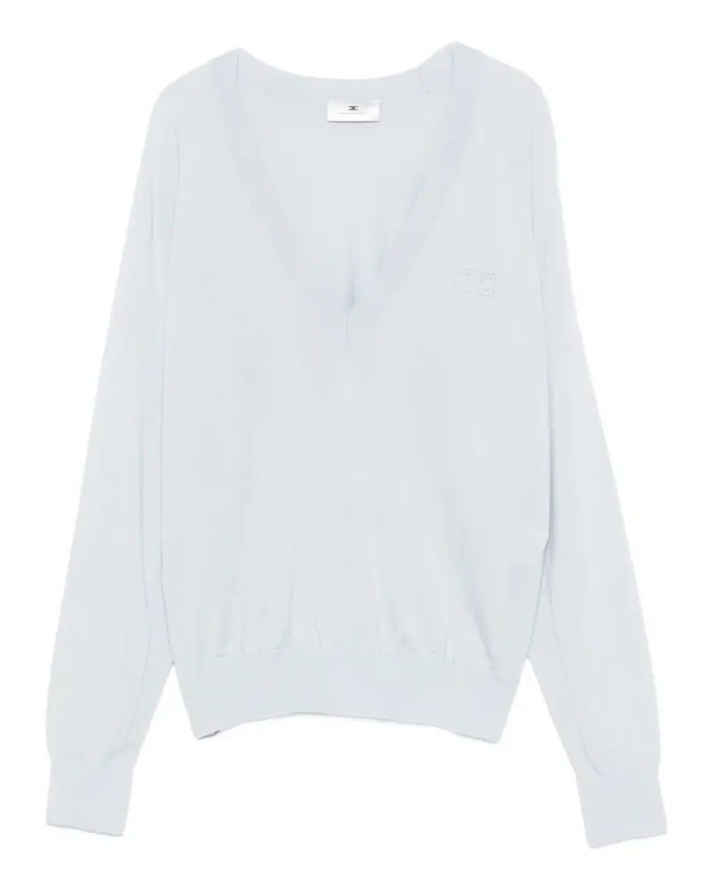 Elisabetta Franchi logo-motif sweater - Blau Blau