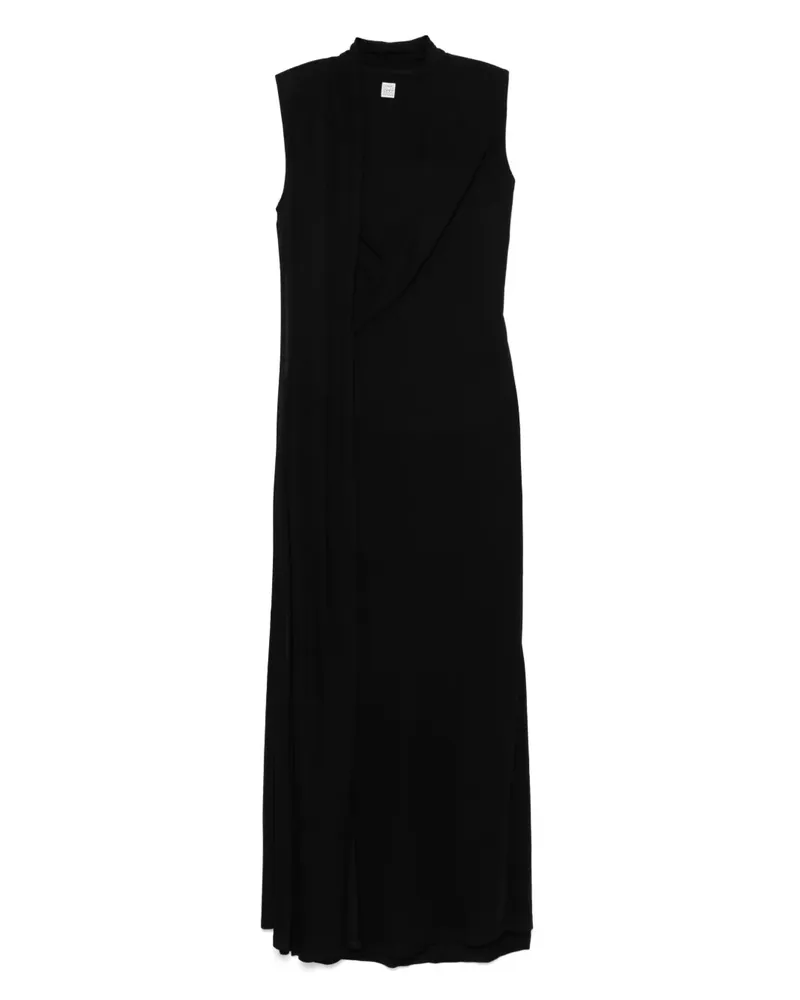 Totême Kleid mit Schal - Schwarz Schwarz