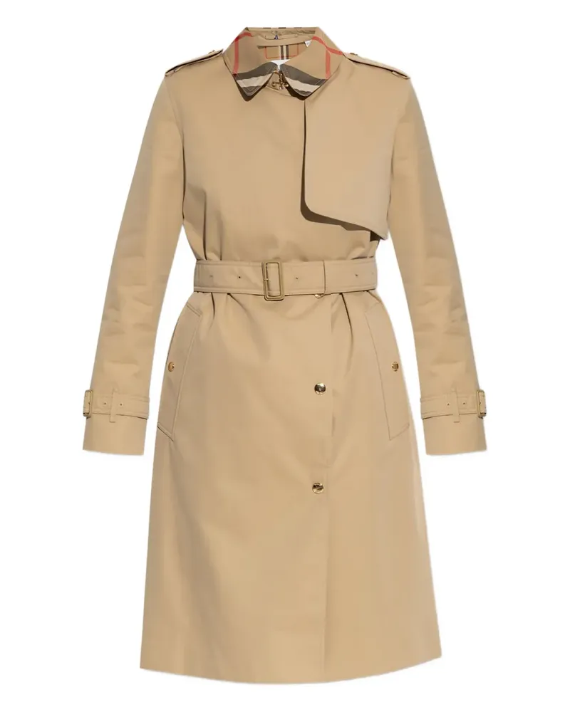 Burberry Karierter Mantel mit Gürtel - Nude Nude