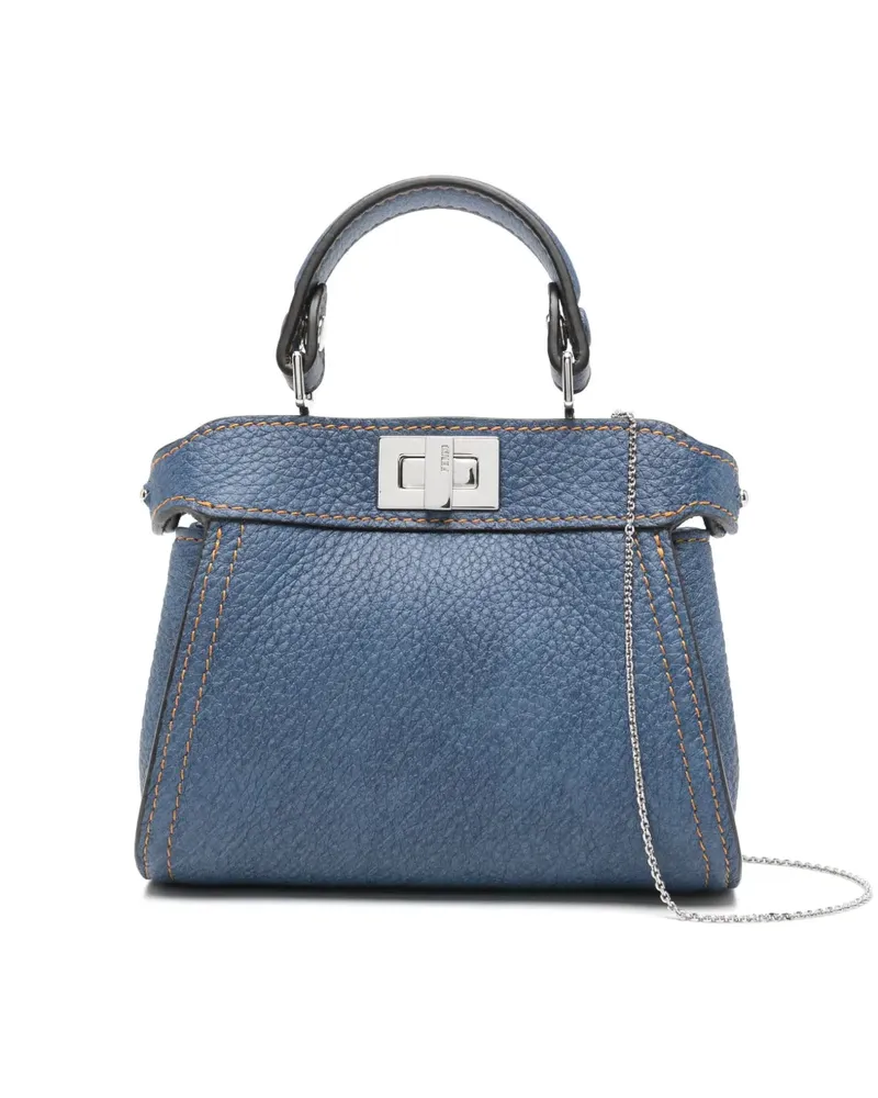 Fendi Mini Peekaboo Handtasche - Blau Blau