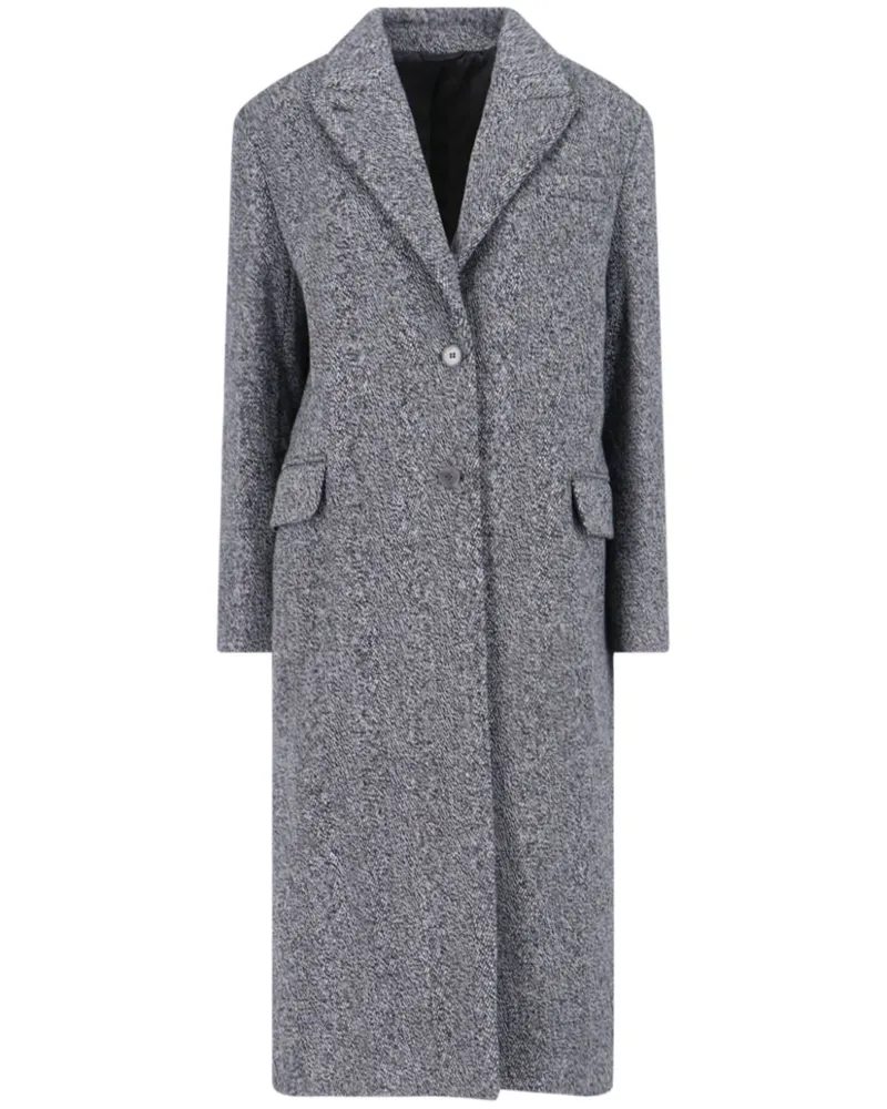 Calvin Klein Mantel mit Fischgrätenmuster - Grau Grau