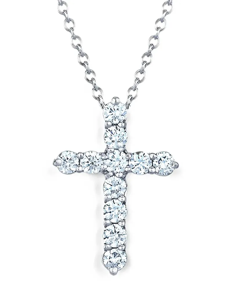 KWIAT Halskette mit Diamantkreuz - Silber Silber