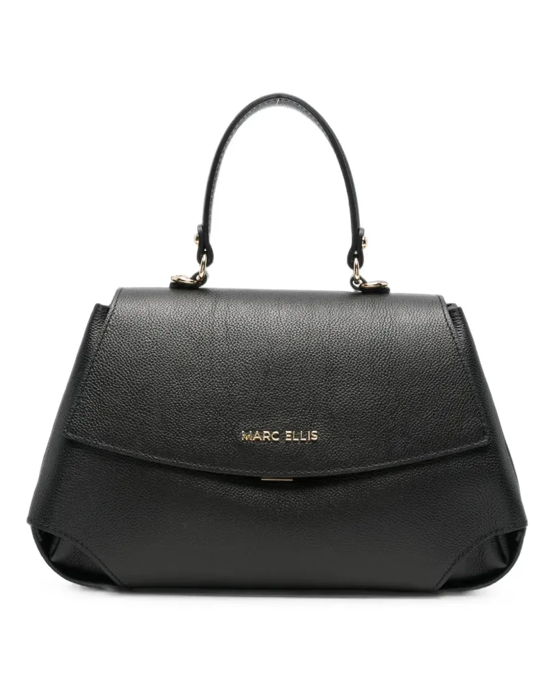 MARC ELLIS Spency grainy leather tote bag - Schwarz Schwarz