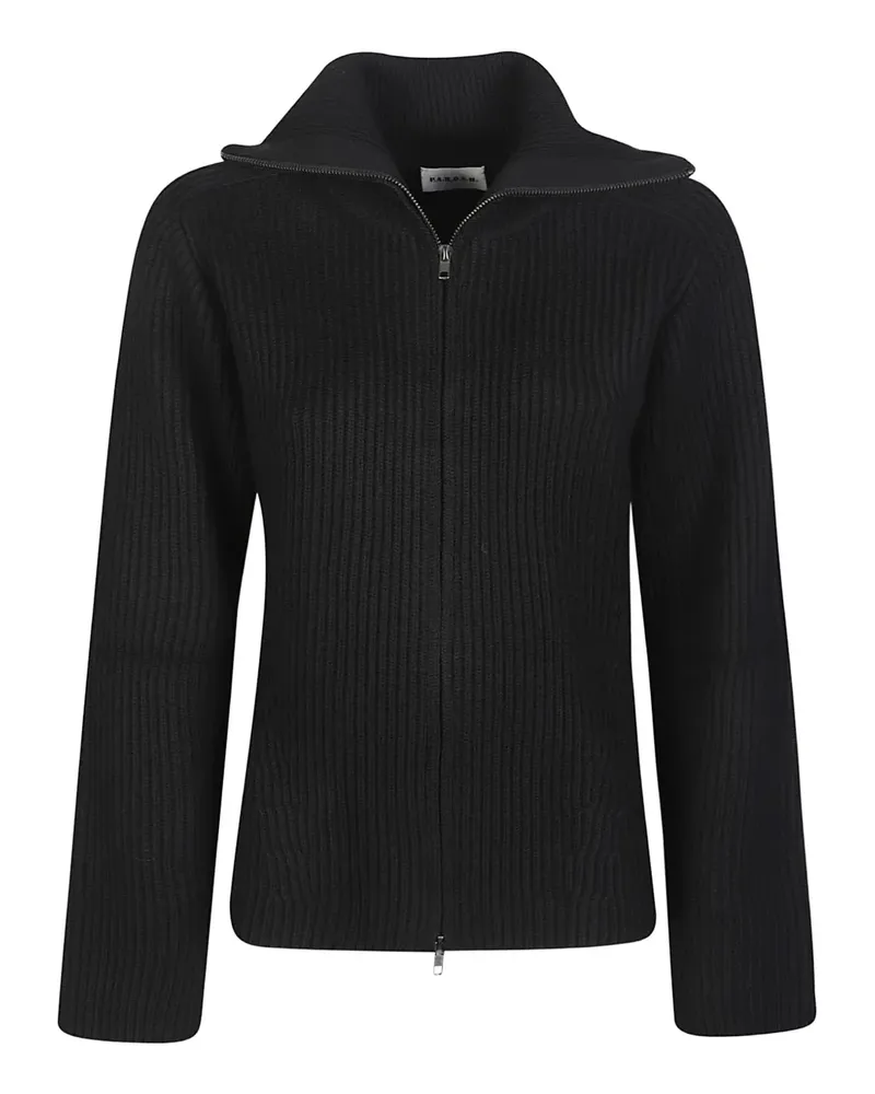 P.A.R.O.S.H. P.A.R.O H. Gerippter Cardigan - Schwarz Schwarz