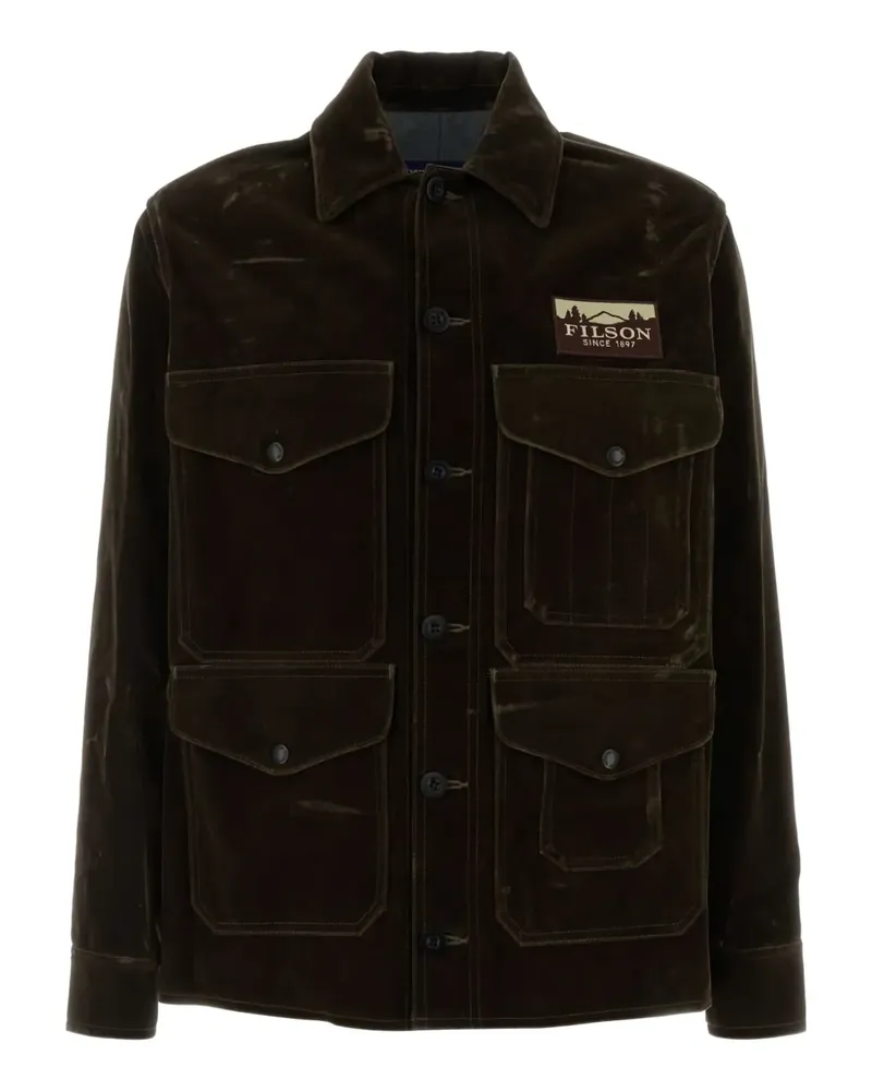 Junya Watanabe velvet flap-pocket jacket - Braun Braun