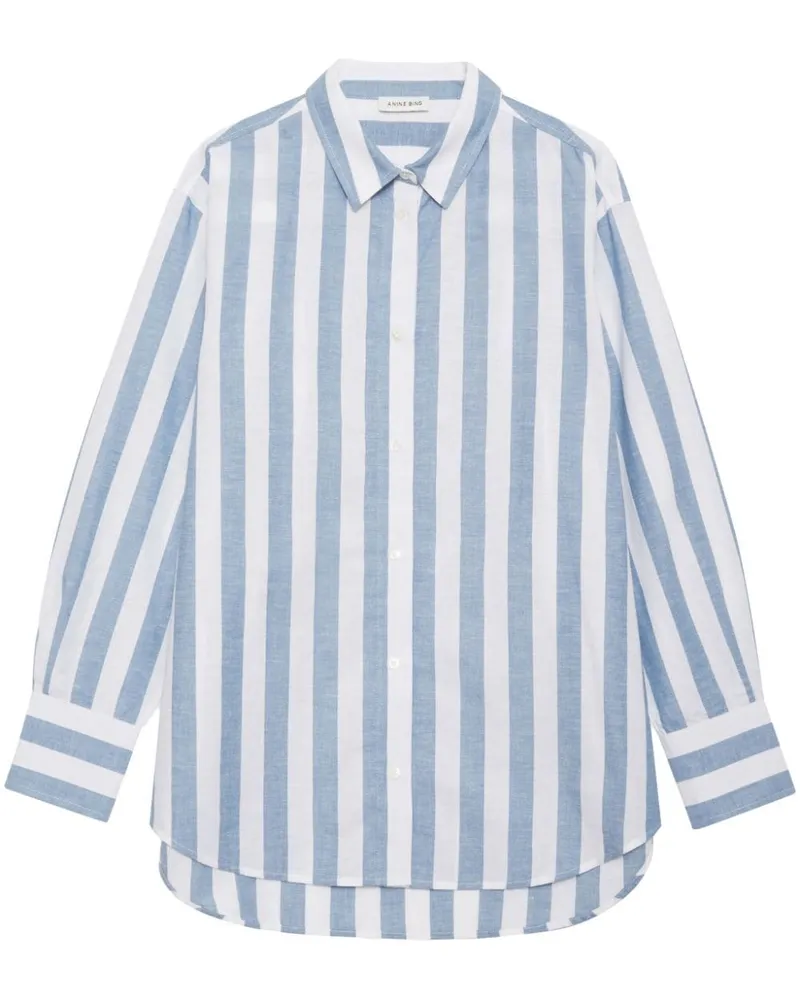 Anine Bing Gestreiftes Plaza Hemd - Blau Blau
