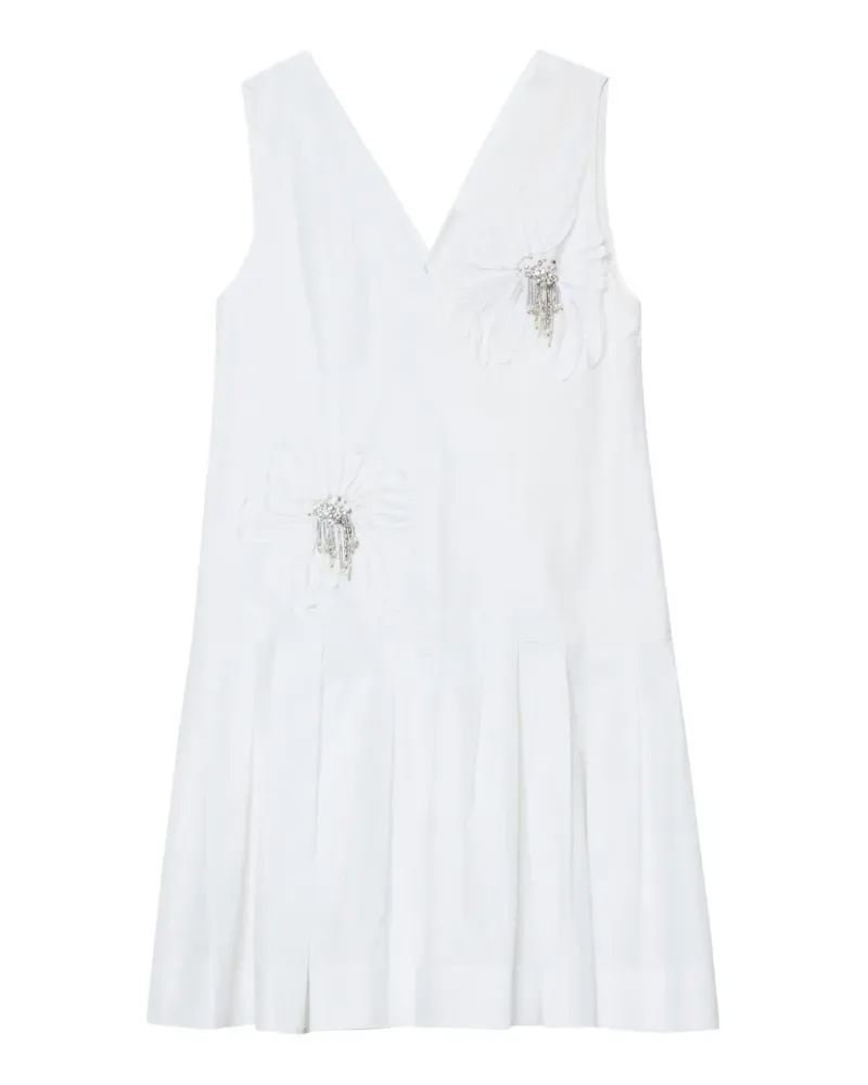 3.1 phillip lim Minikleid mit Blumenapplikation - Weiß Weiß