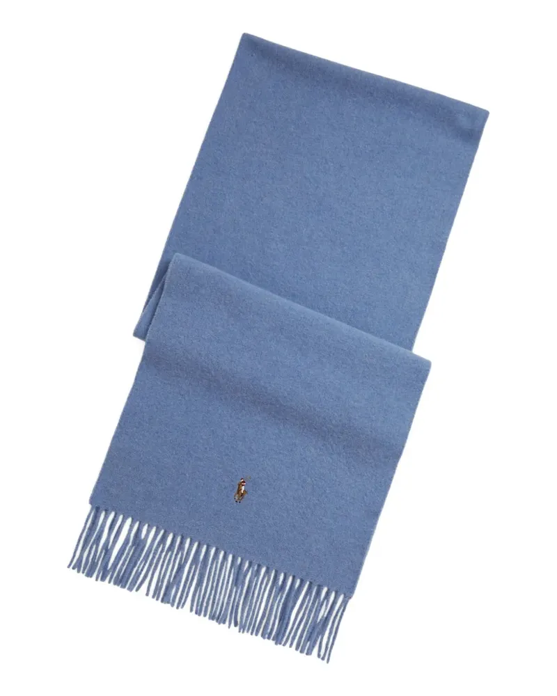 Ralph Lauren Schal mit Fransen - Blau Blau