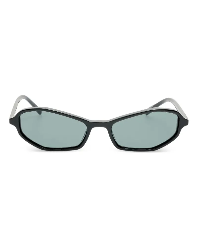 Jacquemus Sonnenbrille mit geometrischem Gestell - Schwarz Schwarz