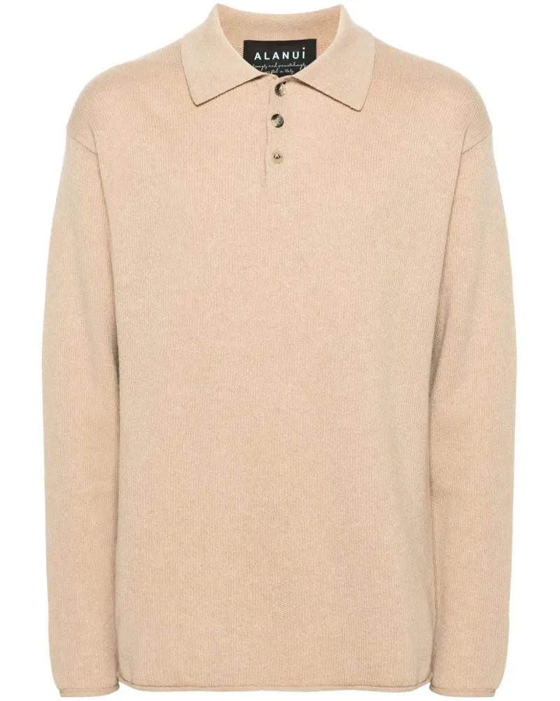 Alanui Geripptes Finest Poloshirt - Nude Nude