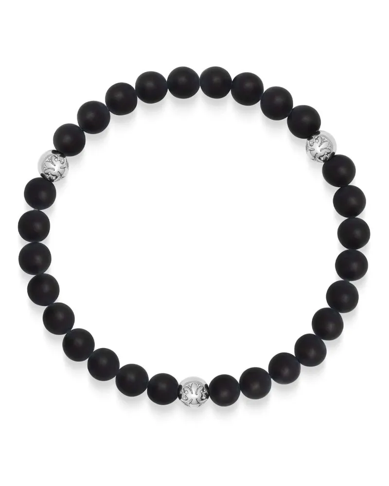 Nialaya Armband mit Onyx-Perlen 6mm - Schwarz Schwarz