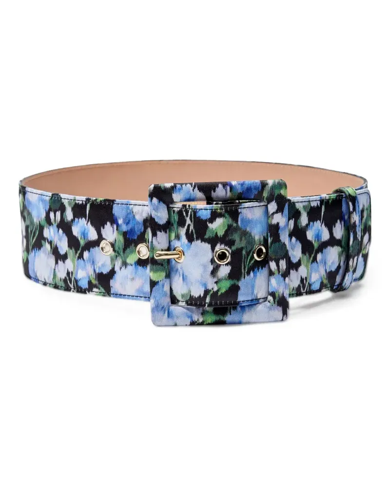Carolina Herrera New York Gürtel mit Pfingstrosen-Print - Blau Blau