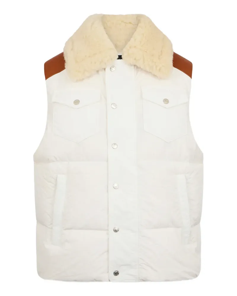 Dsquared2 Weste mit Shearling-Kragen - Weiß Weiß