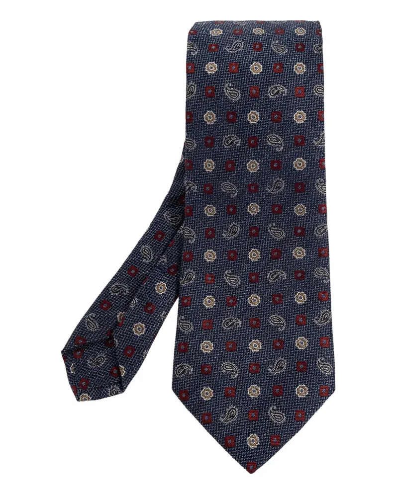 Etro paisley-motifs tie - Blau Blau
