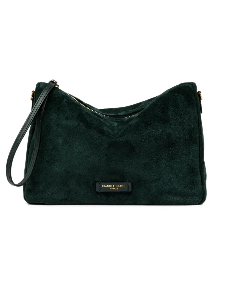 Gianni Chiarini Mittelgroße Nora Pouch Clutch mit Wildleder-Finish - Grün Grün