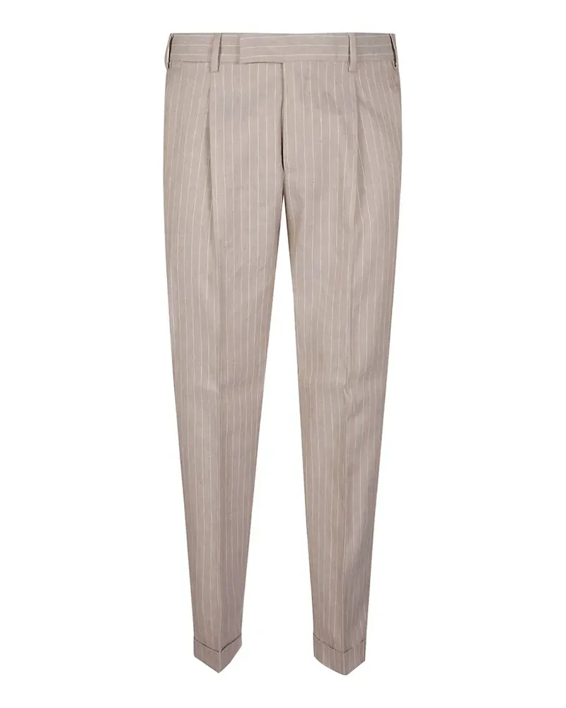 PT TORINO pinstripe-print pleated trousers - Nude Nude