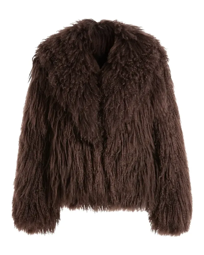 16ARLINGTON Maryam Jacke aus Shearling - Braun Braun