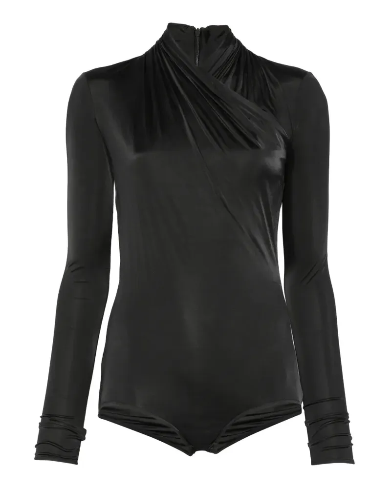 Thierry Mugler Langärmeliger Body - Schwarz Schwarz