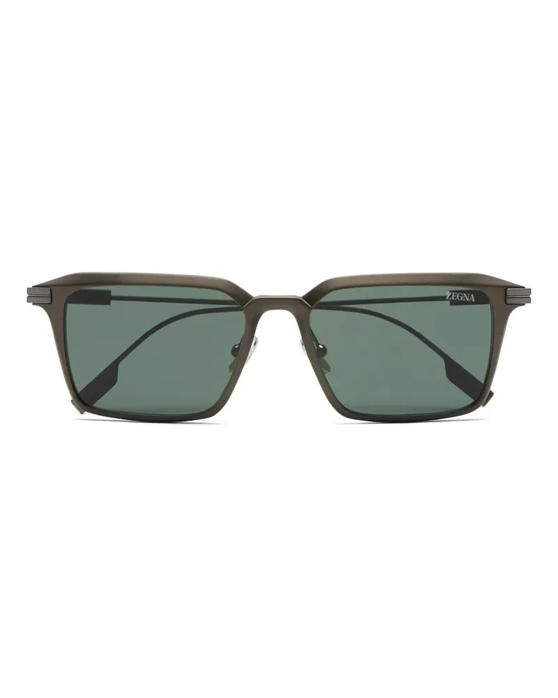 Ermenegildo Zegna Sonnenbrille mit Metallgestell - Grau Grau