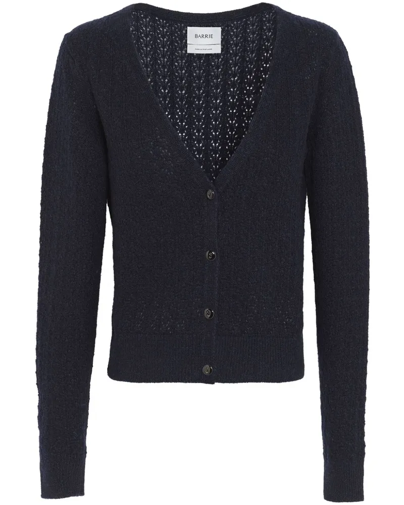Barrie Kaschmircardigan mit V-Ausschnitt - Blau Blau