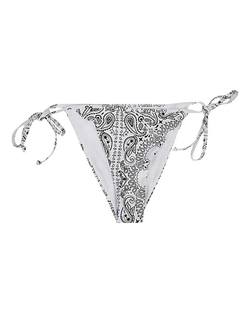 MC2 Saint Barth Bikinihöschen mit Bandana-Print - Weiß Weiß