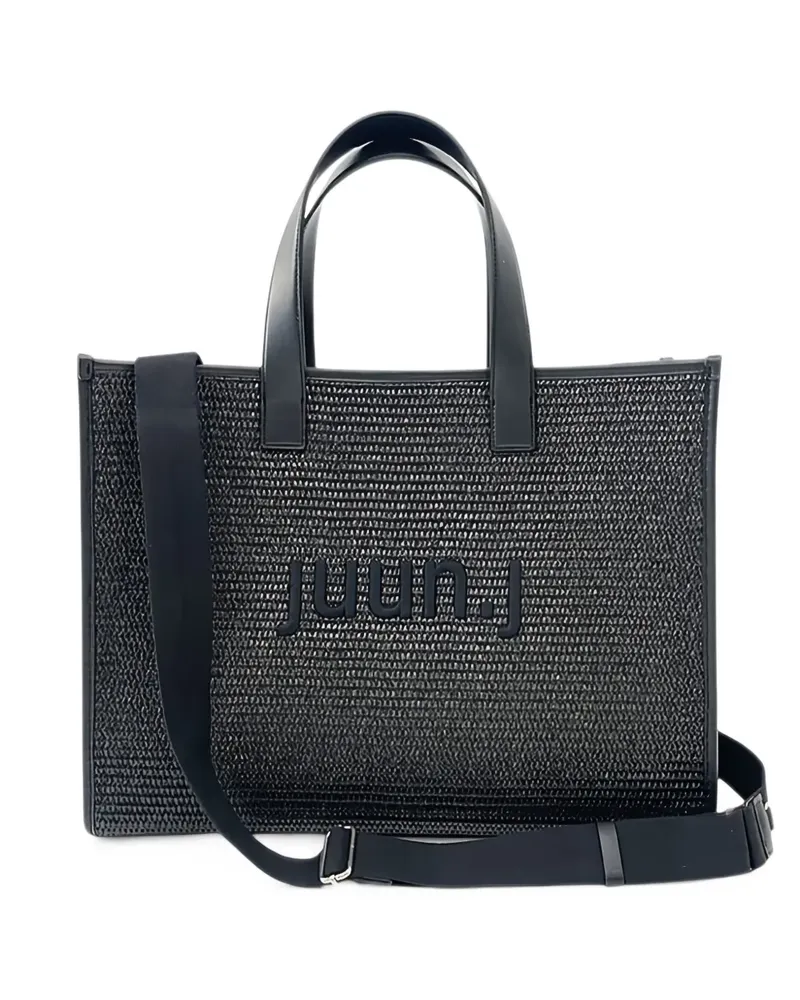 JUUN.J Bast-Shopper mit Logo-Stickerei - Schwarz Schwarz