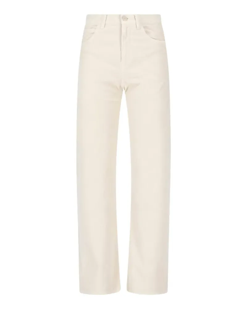 Slowear Straight-Leg-Hose aus Cord - Weiß Weiß