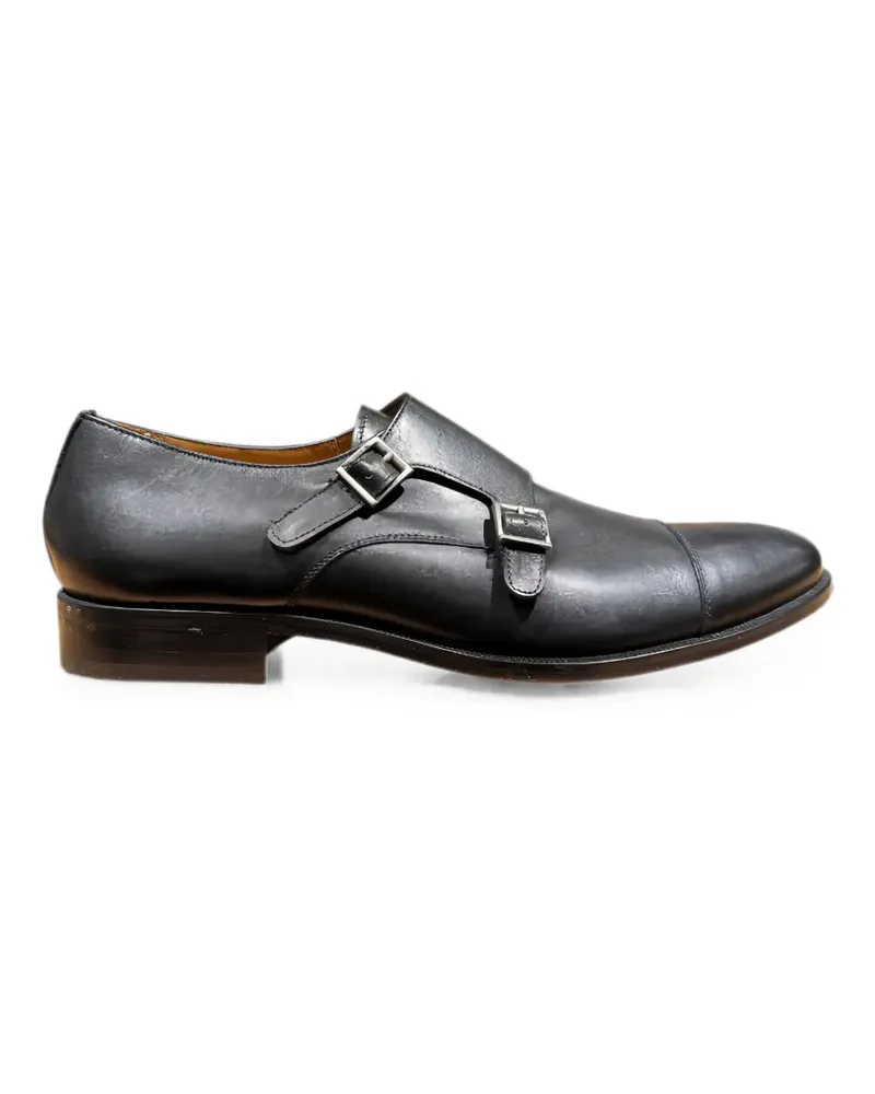 Pertini leather monk shoes - Schwarz Schwarz